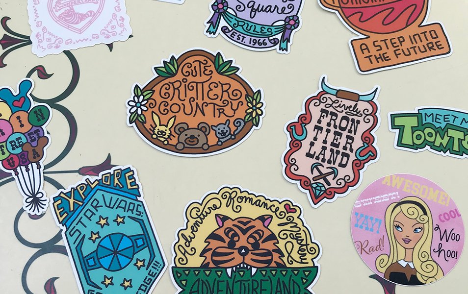 GTG Land stickers in Disneyland